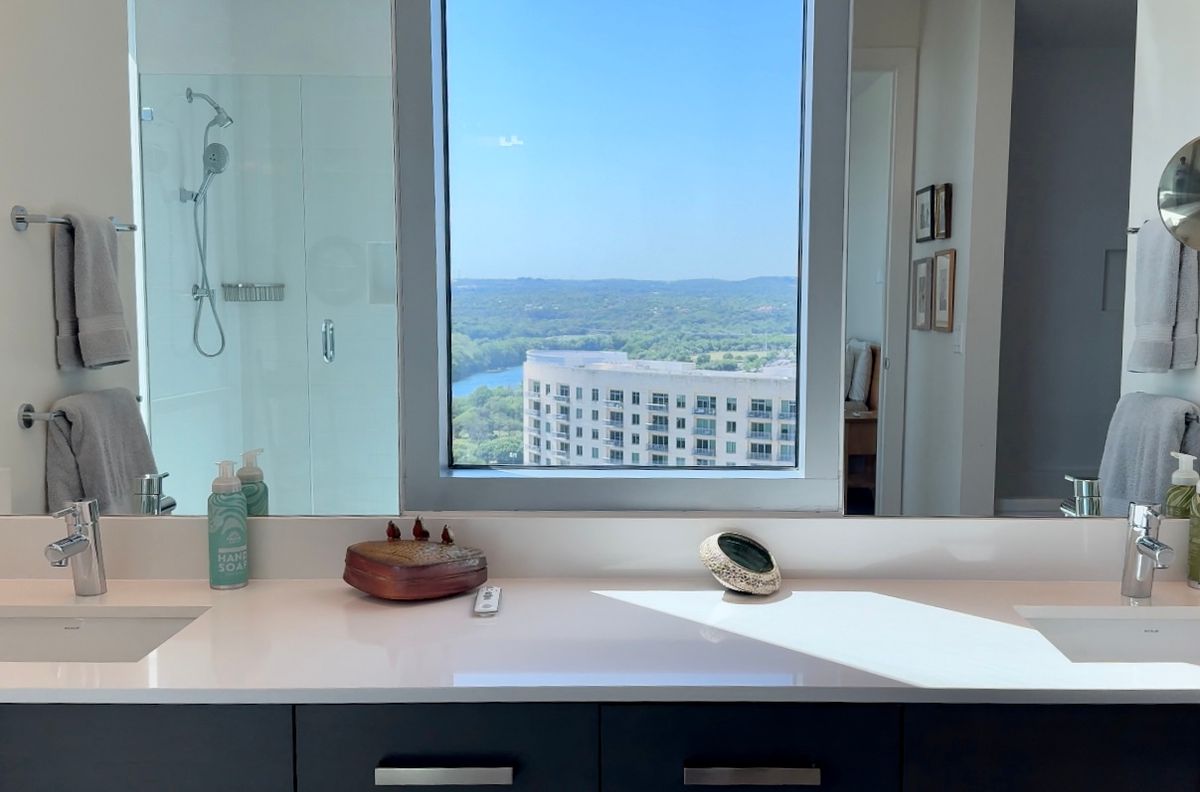 Downtown Austin - A fun detail in this three bedroom condo at the Seaholm Residences